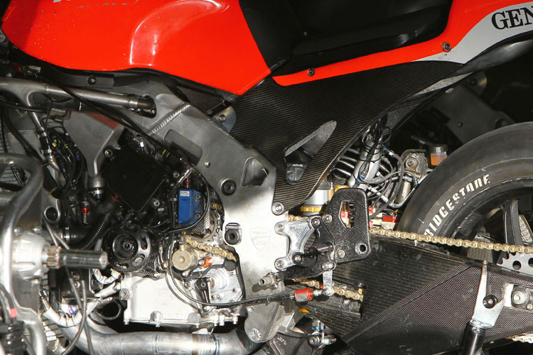 Die erste Version des Ducati Alu-Chassis