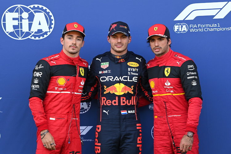 Leclerc, Verstappen, Sainz