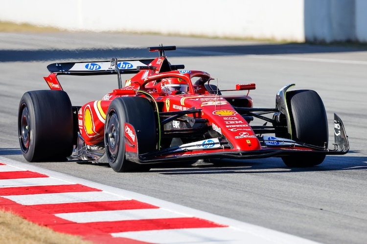 Charles Leclerc bei der Arbeit mit 2026er Reifen