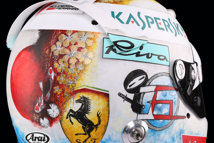 Ein echtes Kunstwerk: Sebastian Vettels Helm-Design für Japan