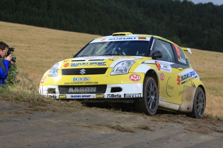 Aaron Burkart in «Action» bei der Eifel-Rallye.