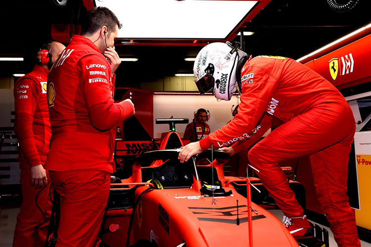 Arbeitsbeginn für Sebastian Vettel