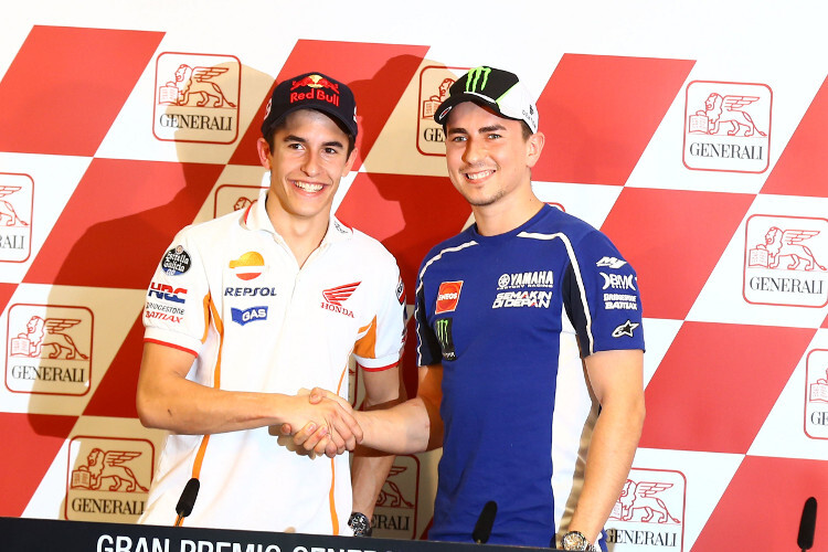 Handshake: Márquez und Lorenzo werden wohl auch 2014 Titel-Rivalen sein