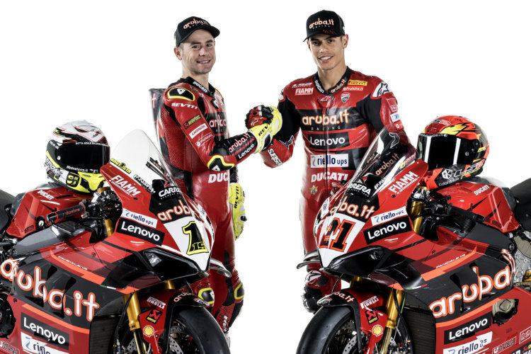 Das Ducati-Werksteam 2023: Alvaro Bautista (li.) und Michael Rinaldi