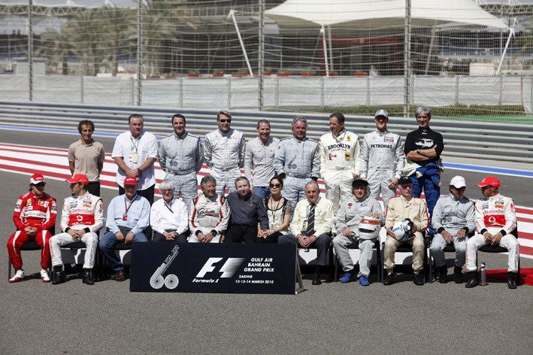 Gruppenbild der Champions im Rahmen des Bahrain-GP 2010
