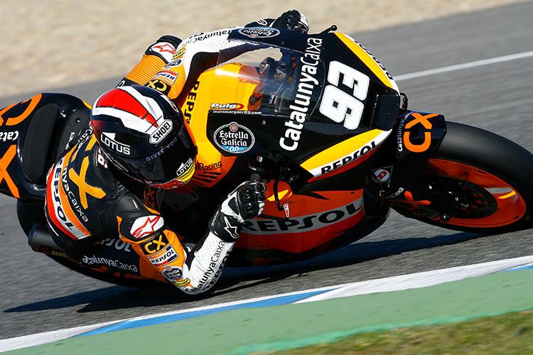 Marc Márquez 2012 auf der Moto2-Suter: Das Design erinnerte stark ans Repsol-Honda-Team