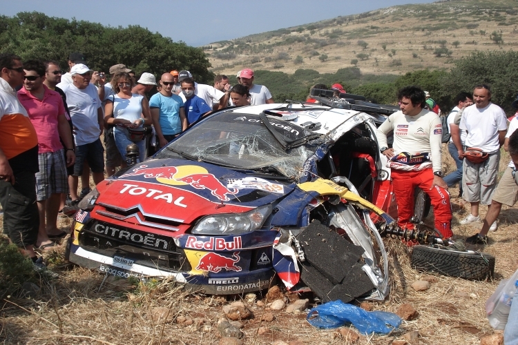 Der Griechenland-Unfall von Loeb 2009