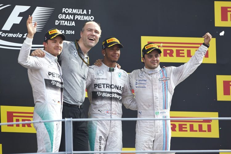 Die drei Schnellsten: Hamilton gewinnt vor Rosberg und Massa