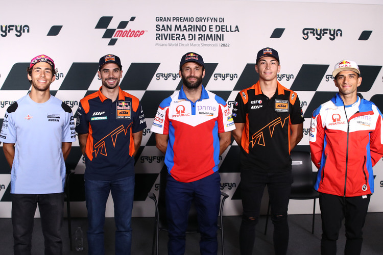 Bastianini, Oliveira, Zarco, Raúl Fernández und Martin