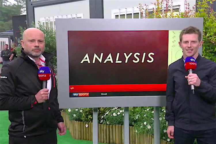 Dean Locke (links) mit dem Sky-F1-Experten Anthony Davidson
