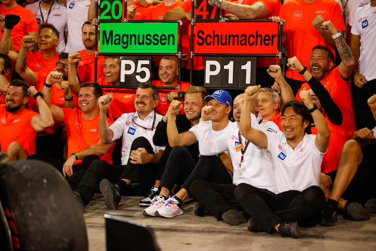Haas feierte in Bahrain Rang 5 von Kevin Magnussen