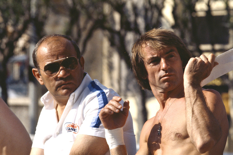Guy Ligier mit seinem langjährigen Piloten Jacques Laffite