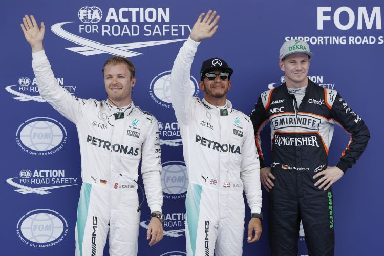 Nico Rosberg, Lewis Hamilton & Nico Hülkenberg