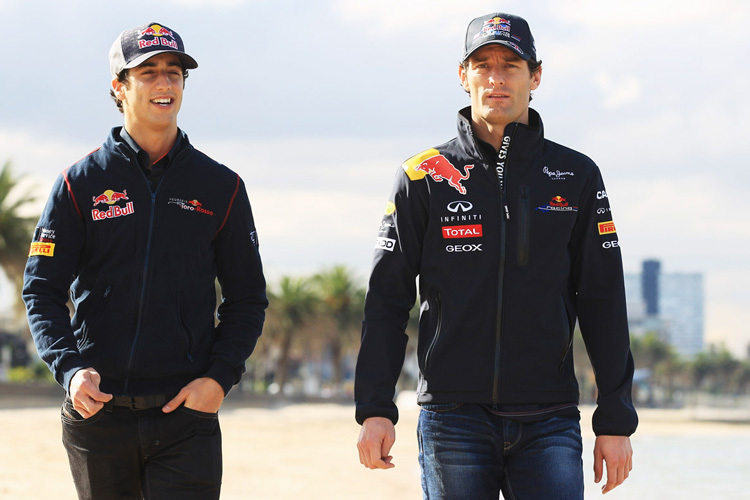 Zwei saubere Jungs: Daniel Ricciardo und Mark Webber