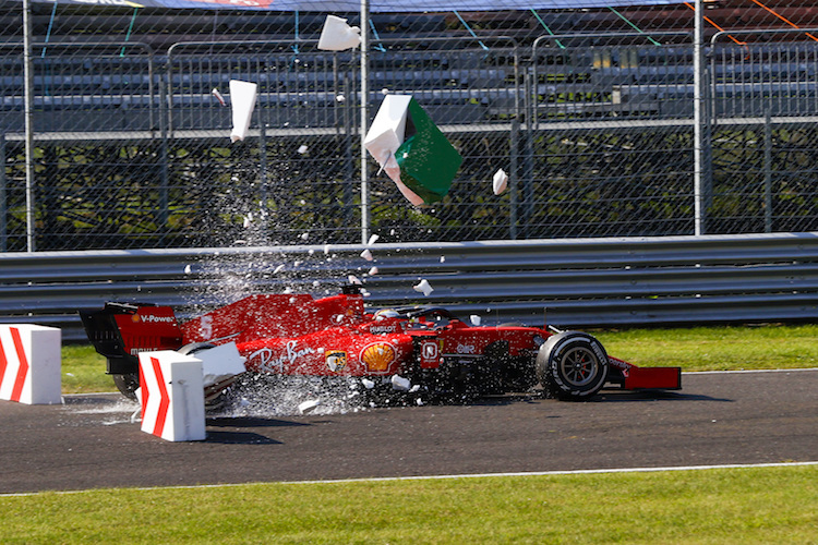 Sinnbild für das Versagen von Ferrari: Sebastian Vettel in Monza ohne Bremsen