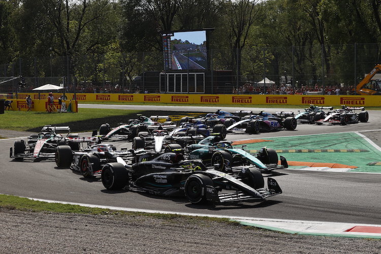 Lewis Hamilton war in Monza nur einer von drei Fahrern, die auf der harten Reifenmischung losfuhren