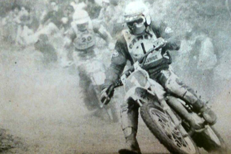 Ein Russe im Monster-Look, allerdings kannte man Energy-Drinks damals nicht: Gennady Moiseev holte 1974 den ersten WM-Titel für KTM