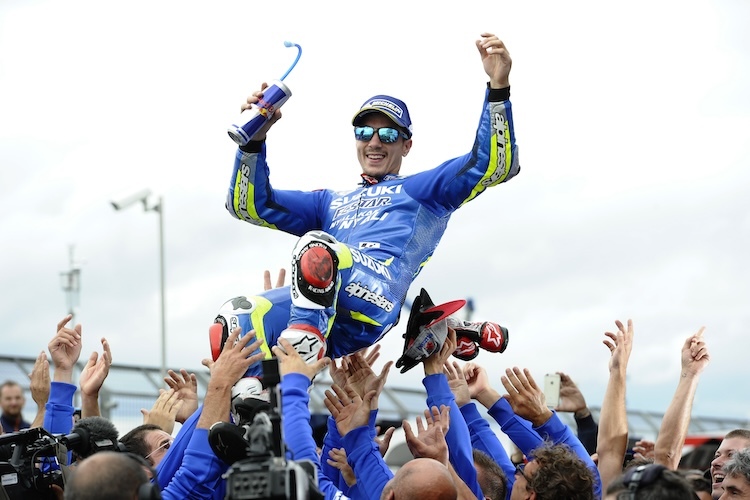 Suzuki: Vinales triumphierte in 2016 Silverstone erstmals in der Königsklasse