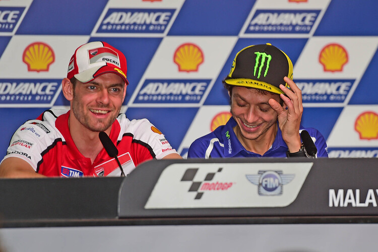 Crutchlow und Rossi in Sepang