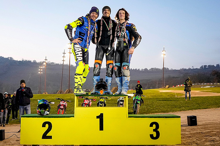 Die Top-3-vom Samstag: Sieger Marini (Mitte), Rossi (2.) und Vietti (3.)