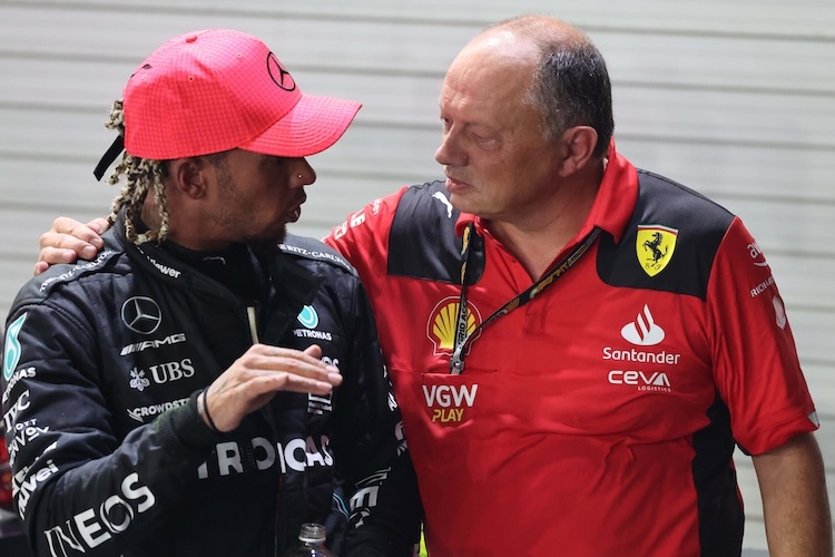 Lewis Hamilton kennt Ferrari-Teamchef Fred Vasseur bereits aus seiner Zeit vor der Formel 1