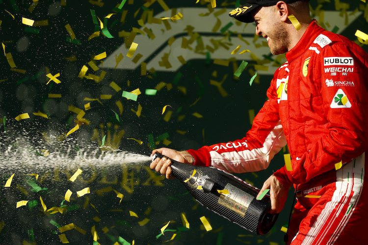 Sebastian Vettel siegte in Melbourne – und machte damit Ferrari-Chef Sergio Marchionne glücklich