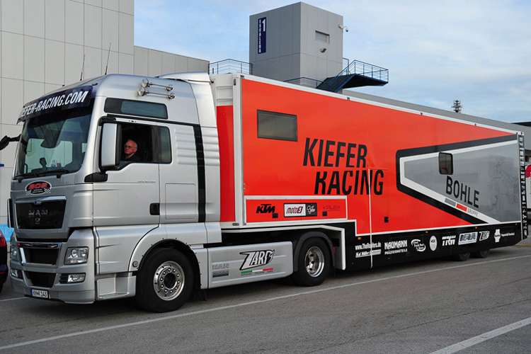 Der neu lackierte Truck von Kiefer: Das Team sucht noch Sponsoren