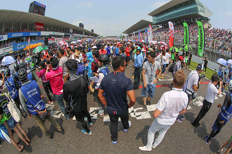 Beim 8h-Rennen von Suzuka lässt sich die Abstandsregelung nicht einhalten