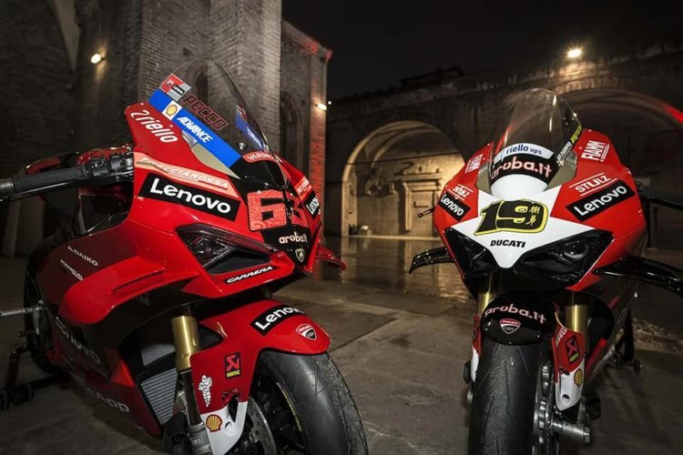 Die Motorräder der Ducati-Weltmeister Pecco Bagnaia und Alvaro Bautista