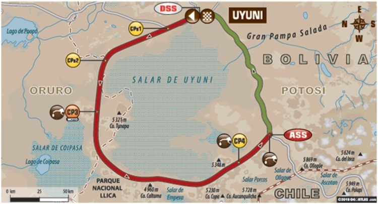 Die sechste Prüfung führt um den Salar de Uyuni