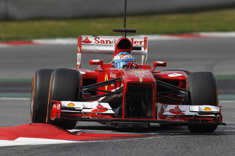 Fleissig: Fernando Alonso drehte in Barcelona 110 Runden