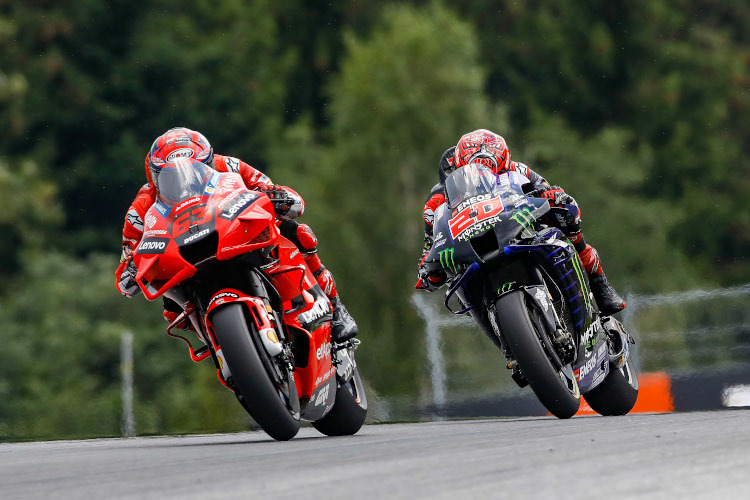 Pecco Bagnaia devant Fabio Quartararo : C'est l'inverse en Championnat du Monde MotoGP