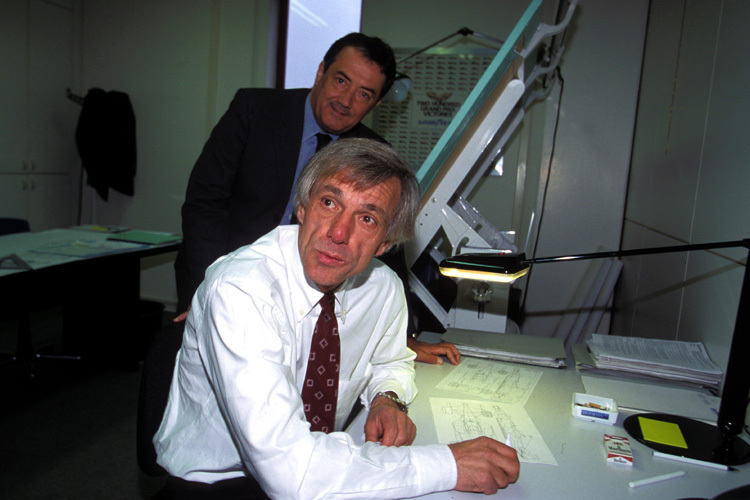 Gustav Brunner mit Firmengründer Giancarlo Minardi