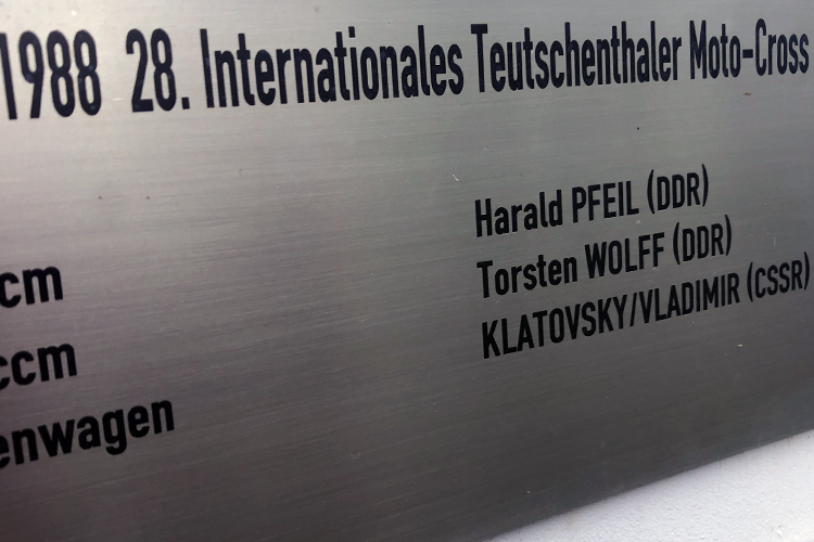 Torsten Wolff ist auf der 'Wall of Fame' im Talkessel verewigt