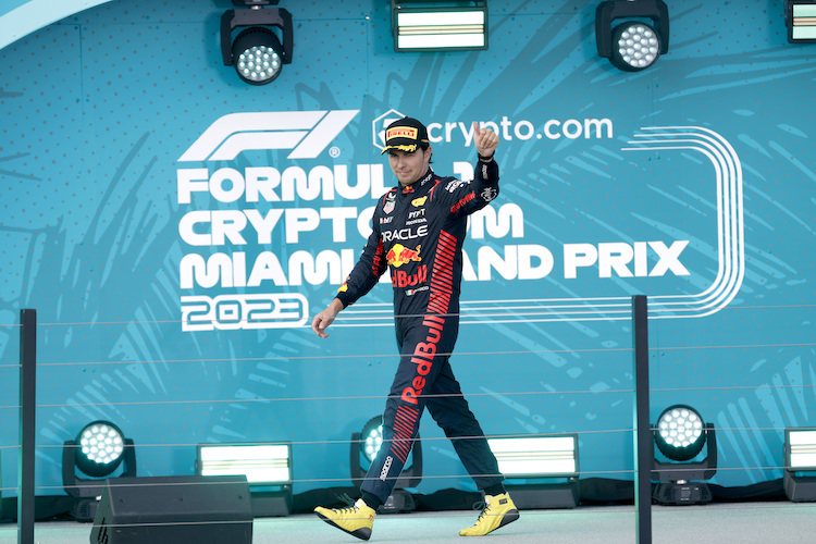 Sergio Pérez musste sich in Miami mit dem zweiten Platz abfinden, holte aber wichtige Punkte