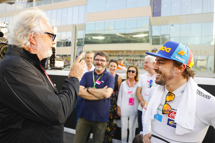 Flavio Briatore und Fernando Alonso in Abu Dhabi 2018