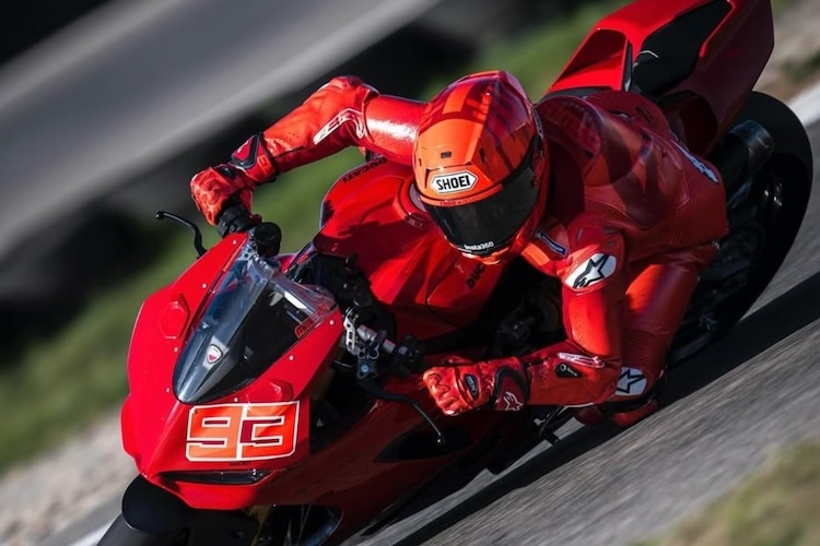 Panigale-Testfahrt im letzten Januar