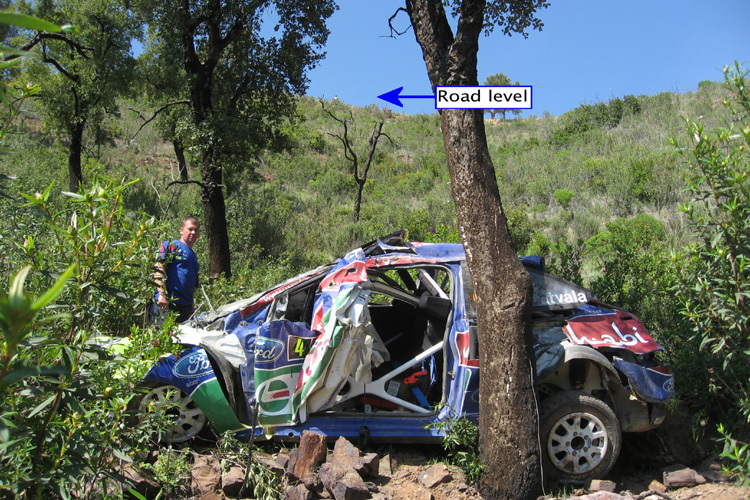 Latvalas Unfall bei der Rallye Portugal 2009