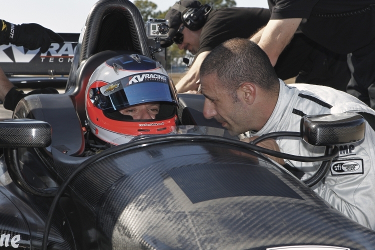 Rubens Barrichello und Tony Kanaan beim Test in Sebring