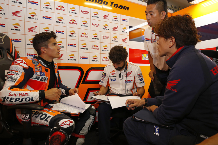 Marc Márquez in der Repsol-Honda-Box