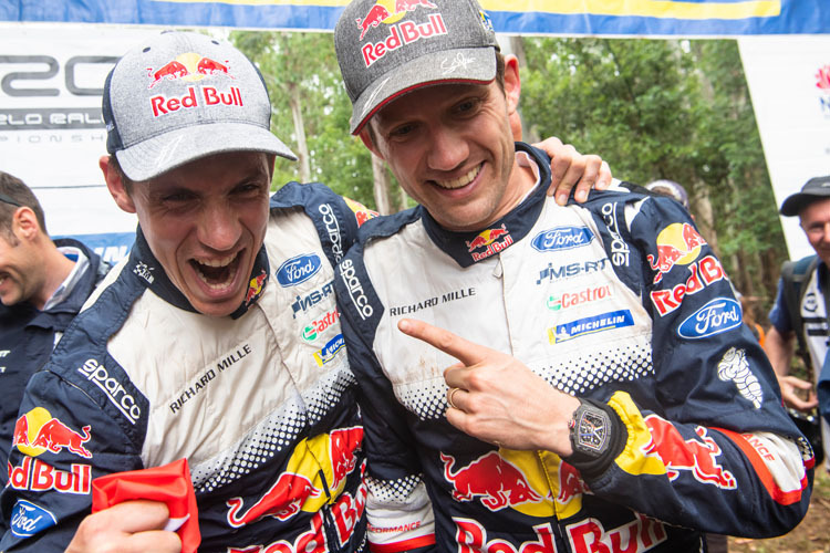 Verdiente Champions – Sébastien Ogier (rechts) und Beifahrer Julien Ingrassia