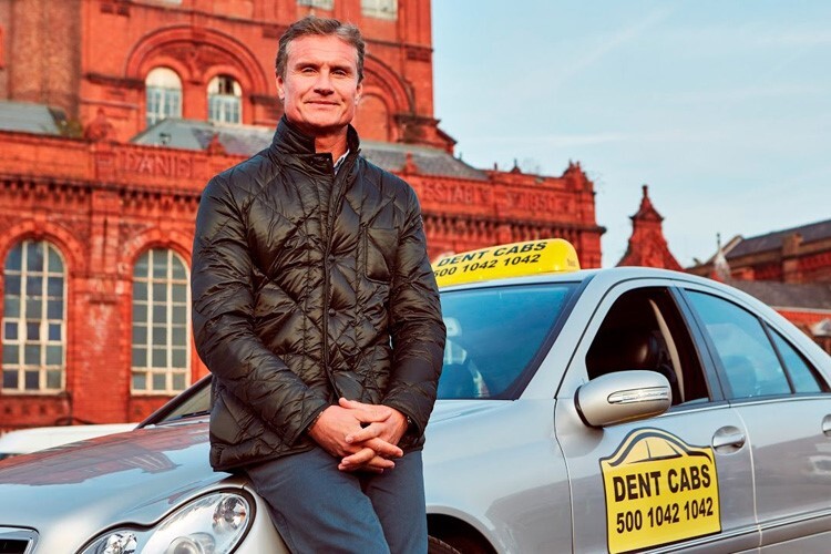 David Coulthard mit seinem Taxi