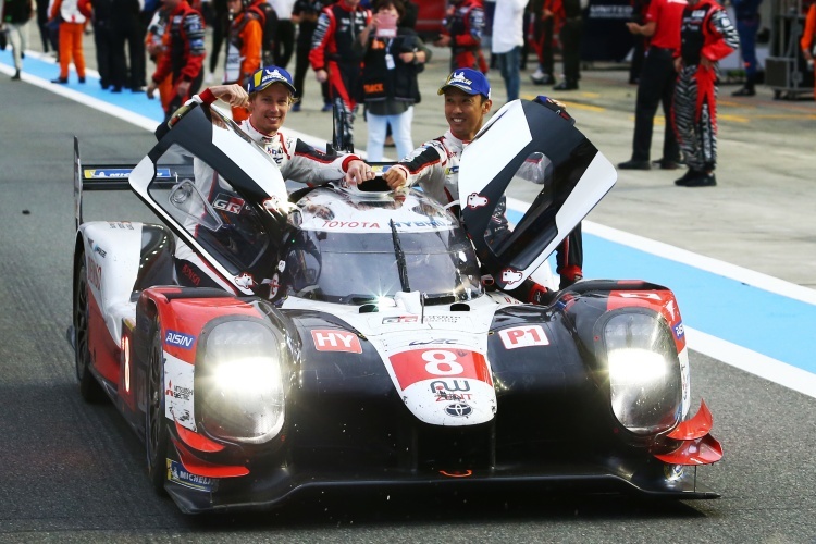 Der Toyota TS050 Hybrid von Sébastien Buemi, Kazuki Nakajima und Brendon Hartley gewann das WEC-Rennen in Fuji