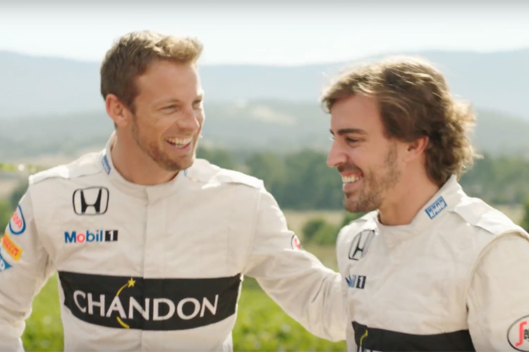 McLaren-Honda-Teamkollegen und Gegner: Jenson Button und Fernando Alonso
