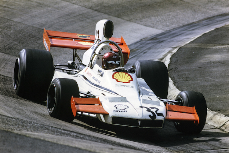 1974: Ian Ashley mit dem Token auf dem Nürburgring