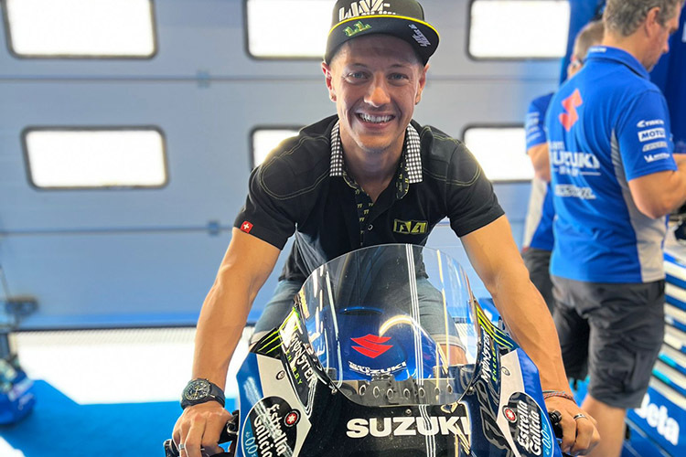 Domi Aegerter aujourd'hui sur la Suzuki