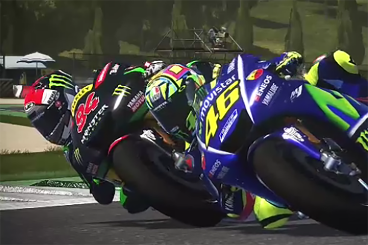 Jonas Folger und Valentino Rossi im Game «MotoGP17»