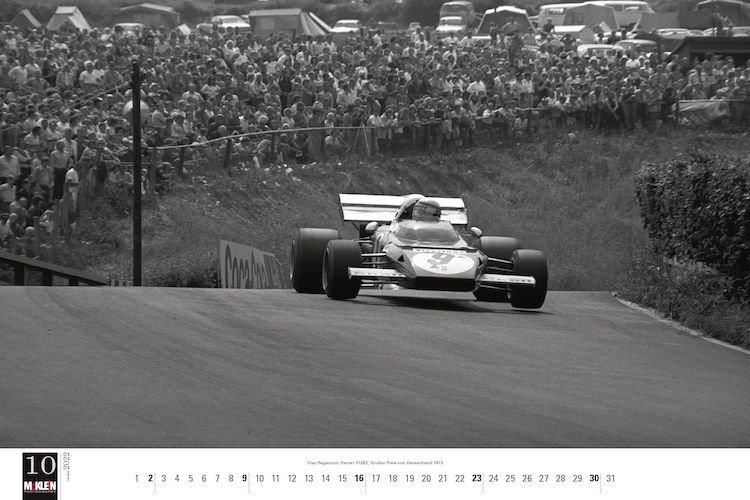Clay Regazzoni lässt 1972 seinen Ferrari auf dem Nürburgring fliegen