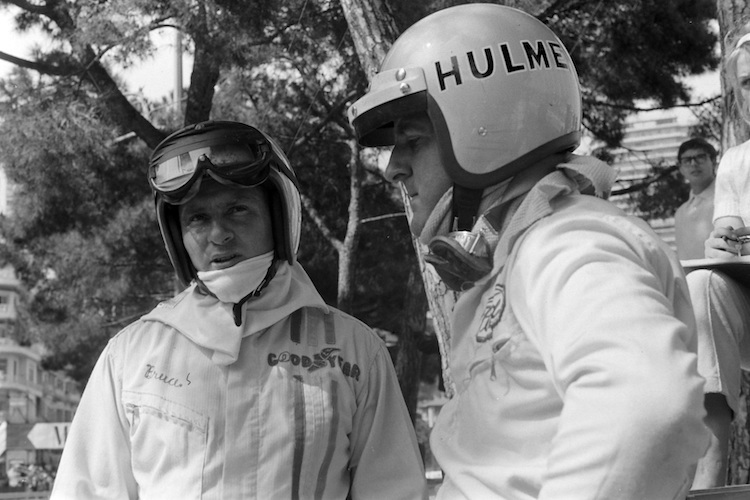 Bruce McLaren und Denny Hulme in Monaco 1968