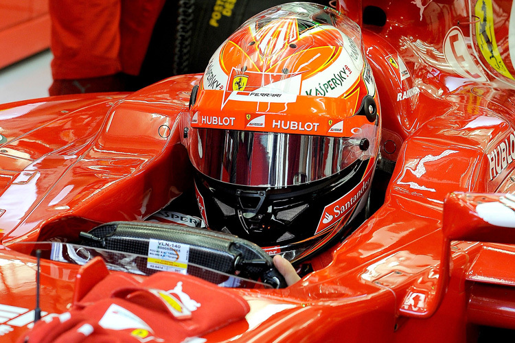 Kimi Räikkönen im Ferrari F14 T